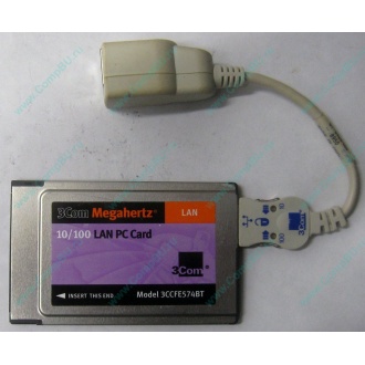 Сетевая карта для ноутбука 3COM Mehahertz 3CCFE574BT (PCMCIA) - Петропавловск-Камчатский